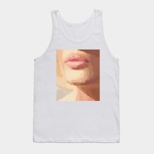 Pixel Art (pale pink lips) Tank Top